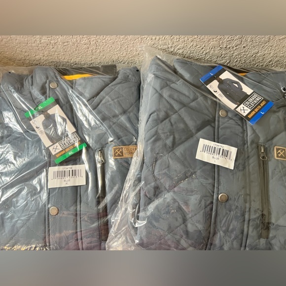 Colorado‎ Clothing Men's Diamond Quilted jacket cold weather blue size L & XL - Picture 6 of 10